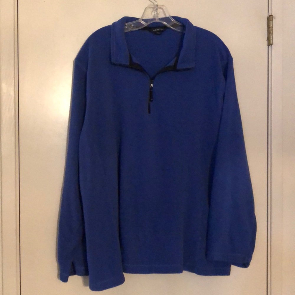 Lands End 1/4 zip fleece jacket dark blue Women’s 3X